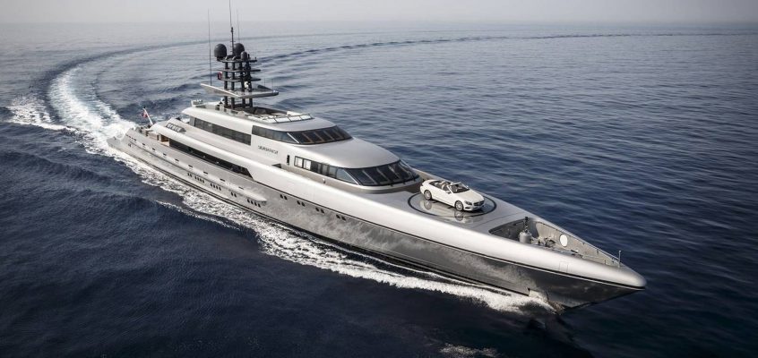 $90M Silver Fast Super Yatch