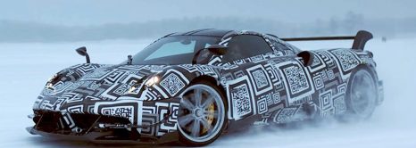 Pagani Huayra BC Snow Drifting