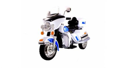 Kids Twin 6V Chopper Cruiser Style Ride On Bike - White