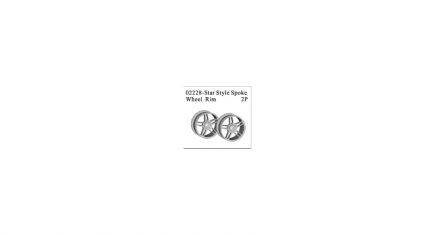Chrome Star Spoke Wheel Rims 2P (02228)