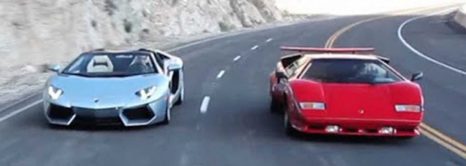 Lamborghini Countach vs. Aventador Roadster