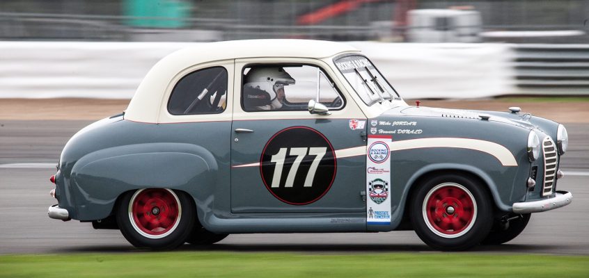 Stardust and showers on the tarmac at Silverstone Classic 2017